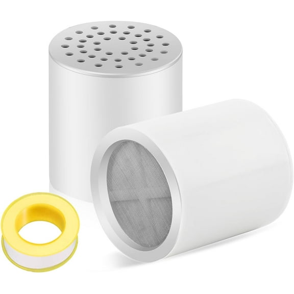 Shower Filter Replacement Cartridge: 20 Stage Shower Filter for Hard Water Removes Chlorine Fluoride & Heavy Metals - 2 Pack Water Softener for Hair/Skin