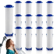 Shower Filter for Handheld Shower Head, NOGIS Set of 12 Replacement Filters for Hard Water Remove Chlorine and Harmful Substances, 0.9 x 3.7 inch