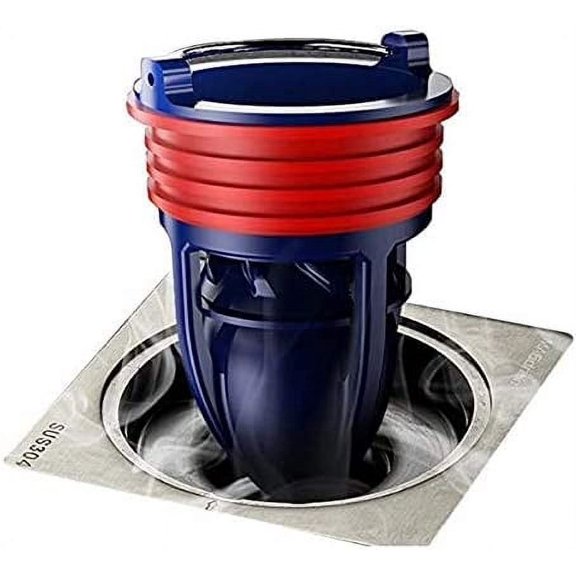 Shower Floor Drain Backflow Preventer One Way Valve Magnetic Insert Plug for 1.5-1.77in Hole Tube Depth 2.56in