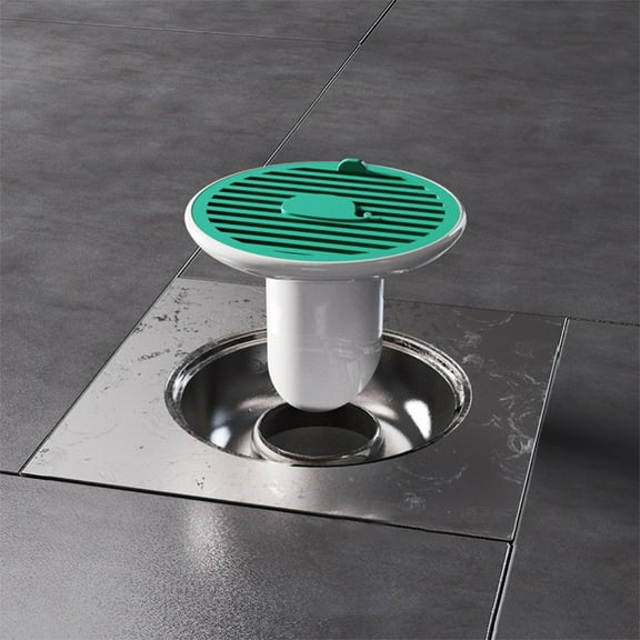 Shower Floor Drain Backflow Preventer Valve | One Way Water Drain Core, PC Material, Odor & Insect Block, 6.95x5.6cm, White