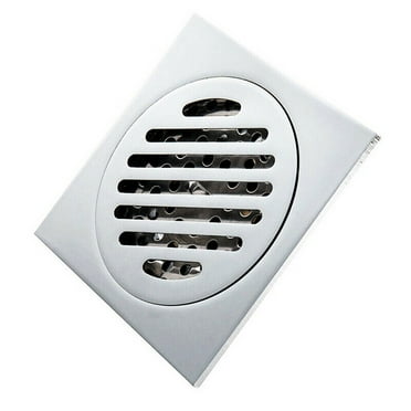 Shower Floor Drain Stainless Steel Copper Electroplated Round Lid Large