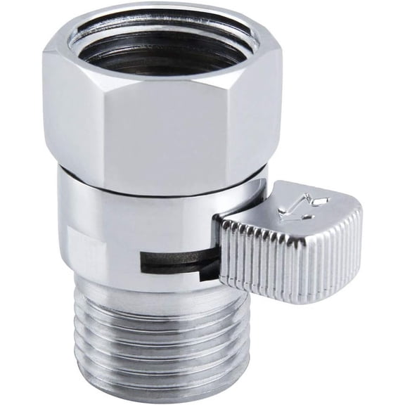 Shower Flow Control Valve, Brass Adjustable Water Flow Regulator with  Off , Chrome