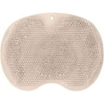 thumbnail image 1 of Shower Foot & Back Scrubber, Massage Pad with Suction Cups & Pumice Stone, Multi-Surface Silicone Bath Mat for Exfoliating and Massaging in Shower or Bathtub, 9.8x11.8 Inch (Beige), 1 of 10