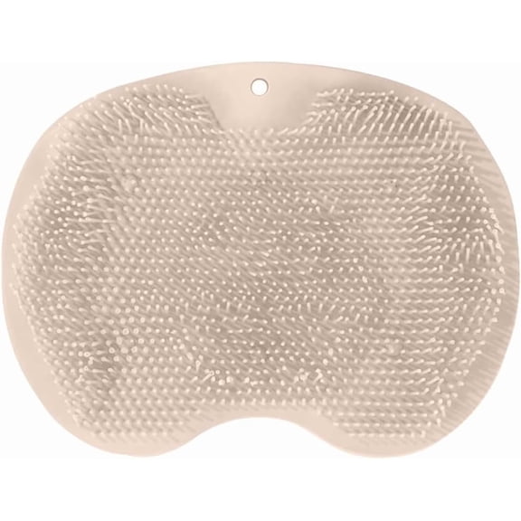 Shower Foot & Back Scrubber, Silicone Shower Foot Scrubber Mat with Wall-Mounted Suction Cups, Multi-Surface Silicone Bath Mat for Exfoliating and Massaging in Shower or Bathtub