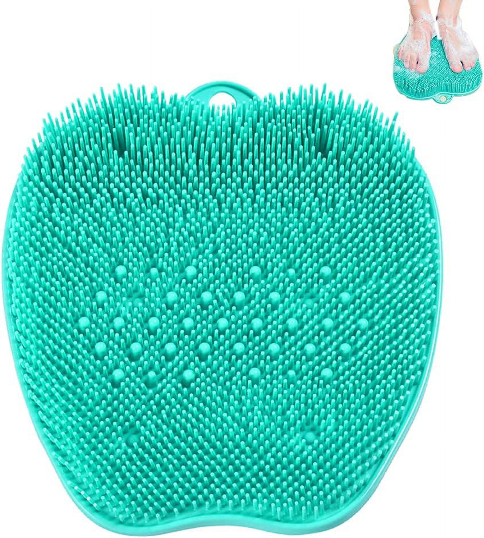 Shower Foot Cleaner Scrubber Mat with NonSlip Suction Cups，Foot