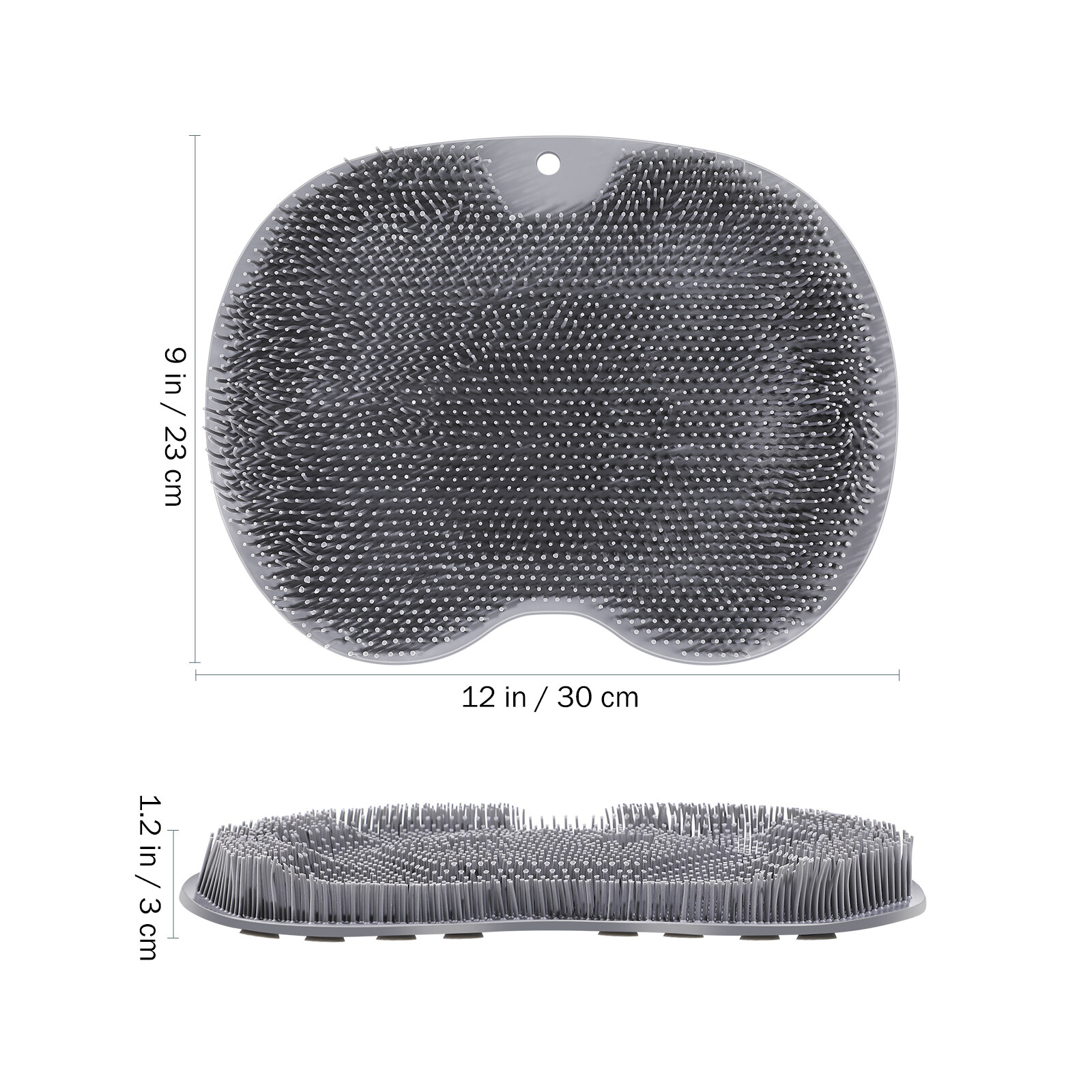 Shower Foot Scrubber Back Massage Mat Foot Back Scrub Cleaner Pad with Suction Cups