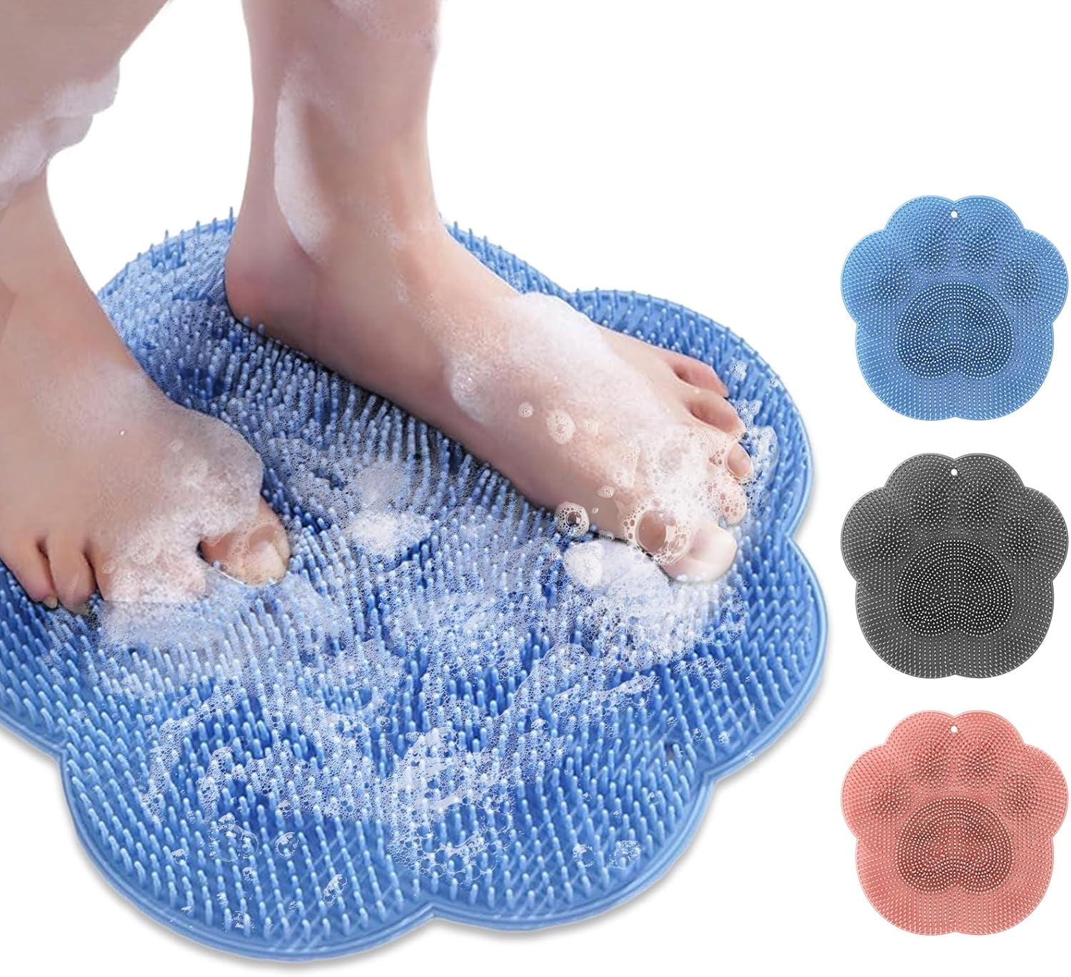 Shower Foot Scrubber Mat, Foot Scrubber in Shower, Back Washer ...