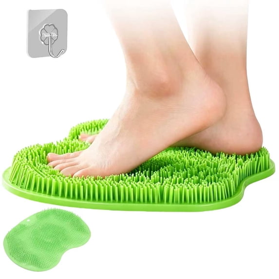 Shower Foot Scrubber Mat with Suction Cups, Foot Cleaner Brush