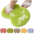 thumbnail image 1 of Shower Foot Scrubber Mat with Non-Slip Suction Cups, Foot Back Cleaning Pad Back Washer Exfoliating Bath Wash Pad, Wall Mounted Slip Suction Cups for Use in Cleaner Men and Women (Green), 1 of 6