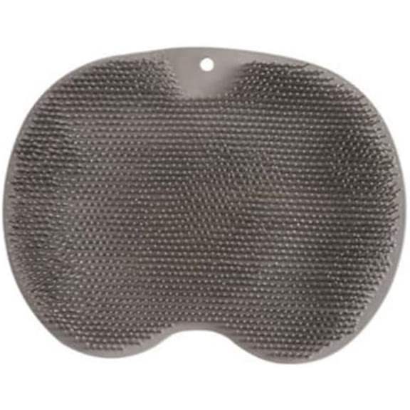 Shower Foot Scrubber Mat with Non-Slip Suction Cups, Foot Back Cleaning Pad Back Washer Exfoliating Bath Wash Pad, Wall Mounted Slip Suction Cups for Use in Cleaner Men and Women (Grey)