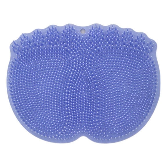 Shower Foot Scrubber Mat with Non Slip Suction Cups - Hands Free Back Washer Wall Mounted Silicone Bath Massage Pad Exfoliating Foot & Back Cleaner for Elderly, Pregnant Women & Home Spa