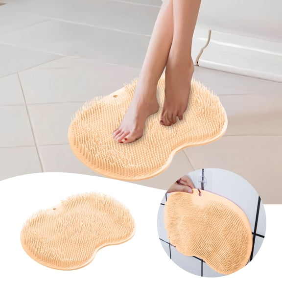 Shower Foot Scrubber Mat Wall Mounted Bath Massage Pad with Non Slip Suction Cups, Foot Back Cleaning Pad Back Washer Exfoliating Bath Wash Pad Foot Cleaner for Men and Women 5/4/3/2/1PCS