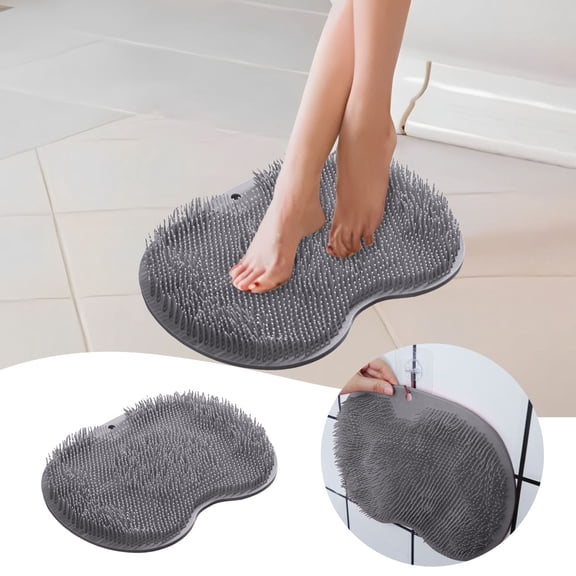 Shower Foot Scrubber Mat Wall Mounted Bath Massage Pad with Non Slip Suction Cups, Foot Back Cleaning Pad Back Washer Exfoliating Bath Wash Pad Foot Cleaner for Men and Women 5/4/3/2/1PCS