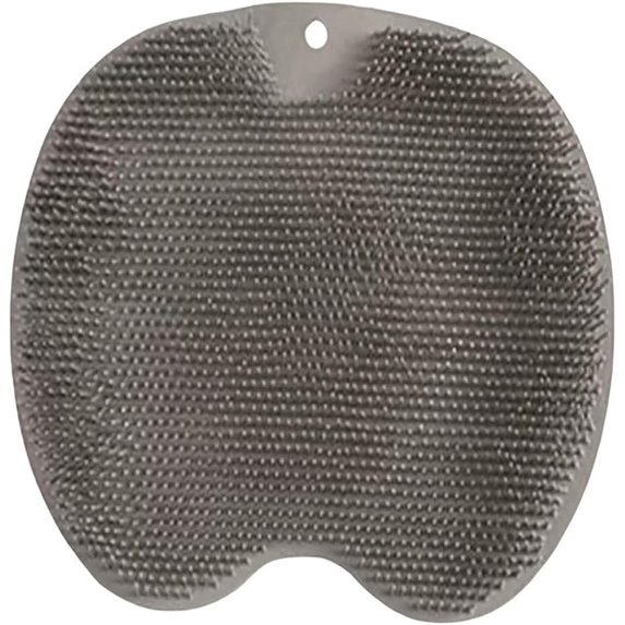Shower Foot Scrubber, Wall Mounted Bath Massage Pad, Back Scrubber Back with Non Slip Suction Cups to Improve Circulation (Gray)