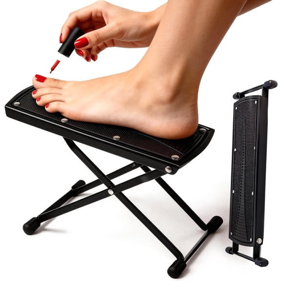 Shower Foot Stool, 6-Height Adjustable Non-Slip Pedicure Foot Rest, Foldable Sturdy Pedicure Stand Lightweight Beauty Pedicure Stool for Home Pedicure Foot Care