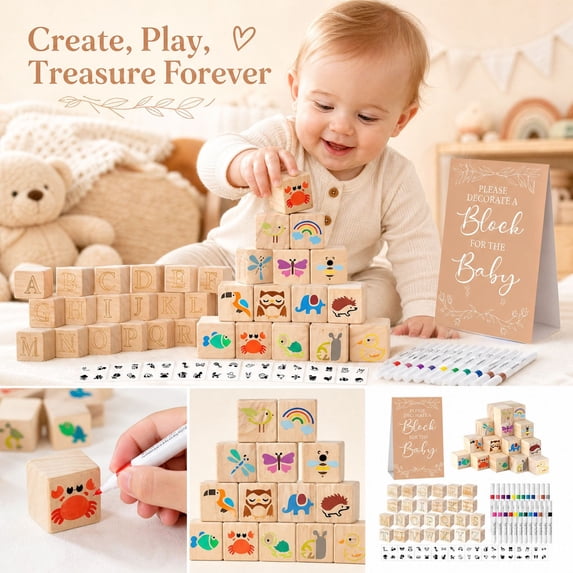 Letter Block Video Shower Games, with 26 Alphabet Blocks, Animal Pattern Blocks, Coloring ...