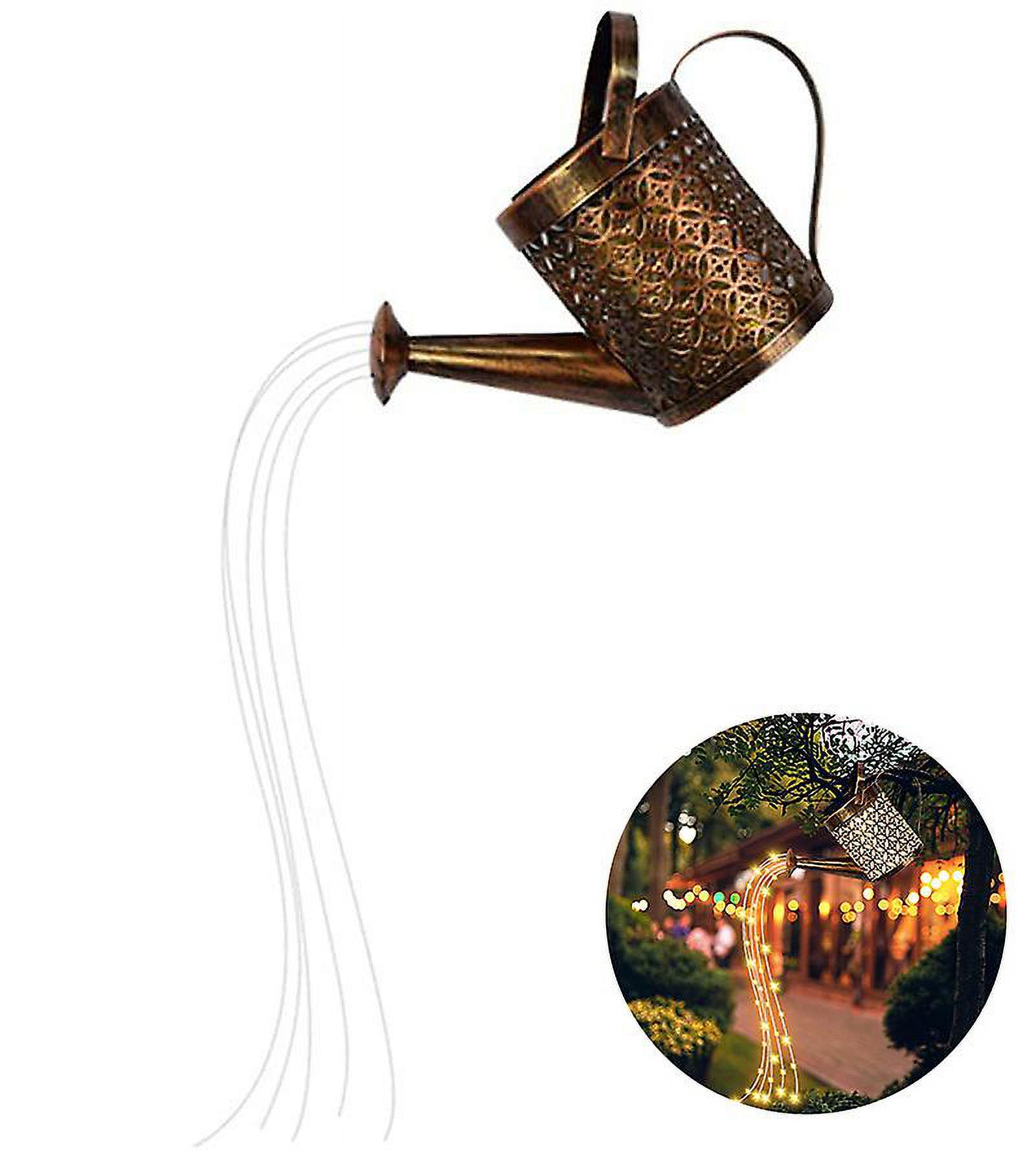 Shower Garden Art Led Light, Solar Watering Can Fairy Garden Light, Shower Light Shower