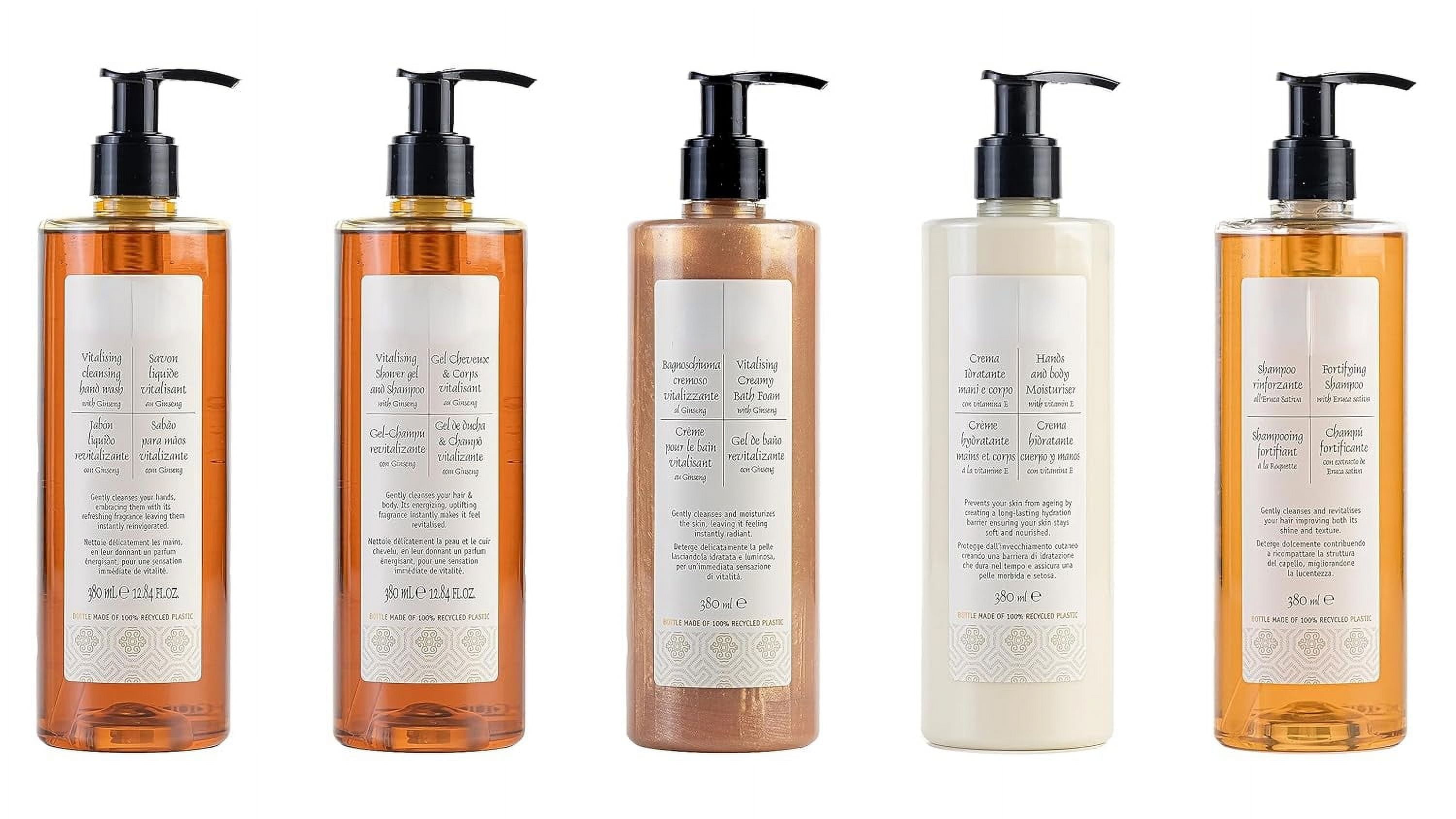 Shower Gel and Shampoo, Hand Wash, Shampoo with Ginseng, Hands and Body