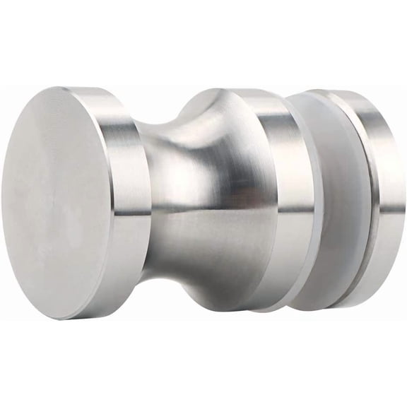 Shower Glass Door Handle,Sliding Shower Doors Knob,One Sided Pull Hardware Replacement Parts for Bathroom Glass Doors, Matte silver