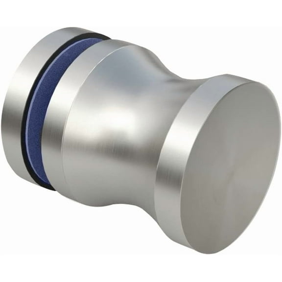 Shower Glass Door Knob, Bathroom Round Single Sided Door Handle, Brushed Nickel with Solid 304 Stainless Steel Door Handle Pull for Glass Door Brushed Nickel