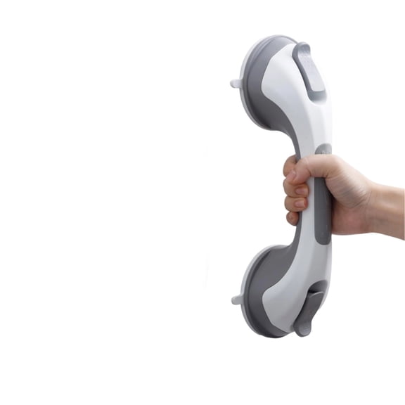 Shower Grab Bar,17inch Suction Grab Bars for Bathtubs And Showers for Elderly, Handicap Grab Bars,Shower Handle for Seniors Bathroom Safety Grip, No Drilling Removable,Grey