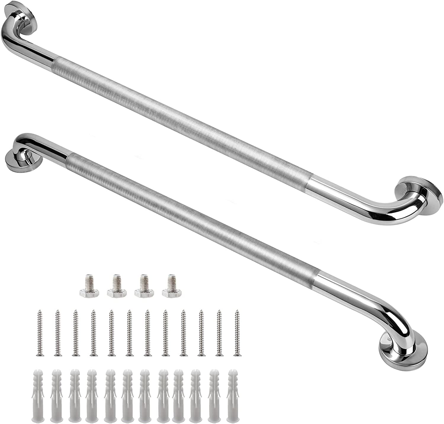 Safety Railing Boots Shower Grab Bar 2 Pack 32 Inch Bathroom Safety Rails, 304 Stainless ...