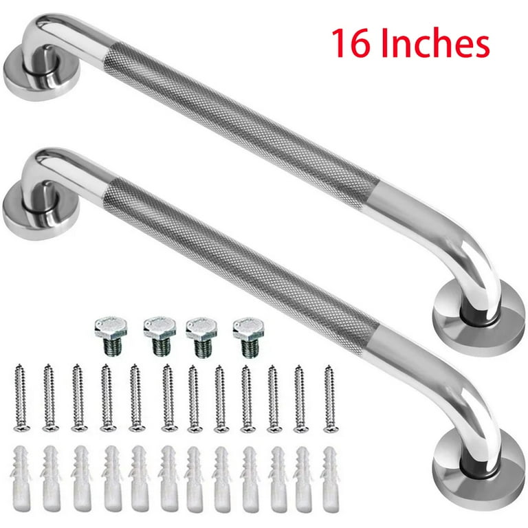 Edtian Bathroom Shower Grab Bars, 2Pack Shower Handle, Safety Anti-Slip Bath Grip Hand Rail, Bathroom Shower Support Balance Grip Bar for Elderly