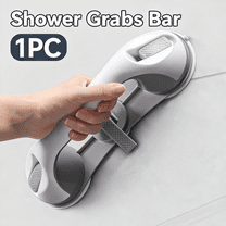 Shower Grab Bar for Elderly - Suction Cup Safety Handle with Non-Slip Texture and Flip Lock, Portable Bathroom & Tub Assist Rail for Seniors, Disabled, Pregnancy - Easy Install No Tools Needed