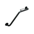 thumbnail image 1 of Shower Grab Bar & Soap Dish - Stand Assist for Elderly Handicap / Bathtub Safety Handrail / 304 Stainless Steel / Left / Matte Black / 24" x 16", 1 of 7
