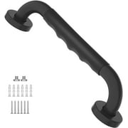 Shower Grab Bar w/ Anti Slip Rubber Grip, ZUEXT 12 Inch Black Stainless Steel Bath Grab Bar, Bathroom Balance Bar, Wall Mount Safety Handrail Support, Handicap Injury Elderly Senior Assist Handle