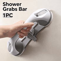 Shower Grab Bars for Seniors – 11.8-inch Grab Bars for Bathtubs and Showers, No Drilling Required, Waterproof 3-Suction Cup Design, Ideal for Pregnant Women, Elderly, and Disabled Individuals