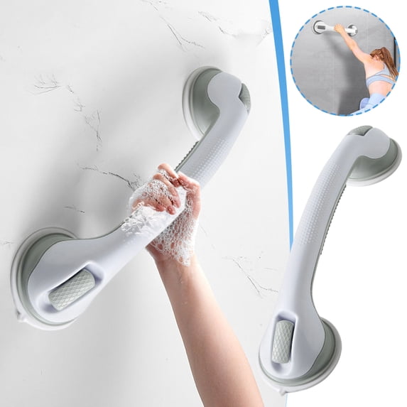 Shower Grab Bars for Seniors Heavy Duty Suction Cup Bathroom Safety Handles Non-Slip Grip Assist Shower Handle for Bathtubs and Showers