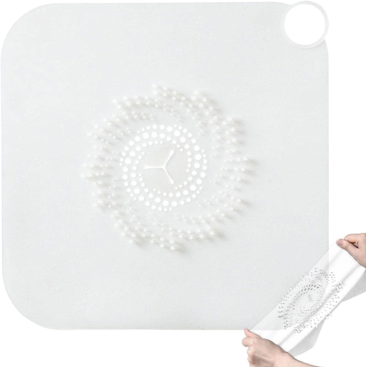 Shower Hair Catcher Drain Cover Large Square Bathtub Drain Cover Hair CatchersSilicone Bath