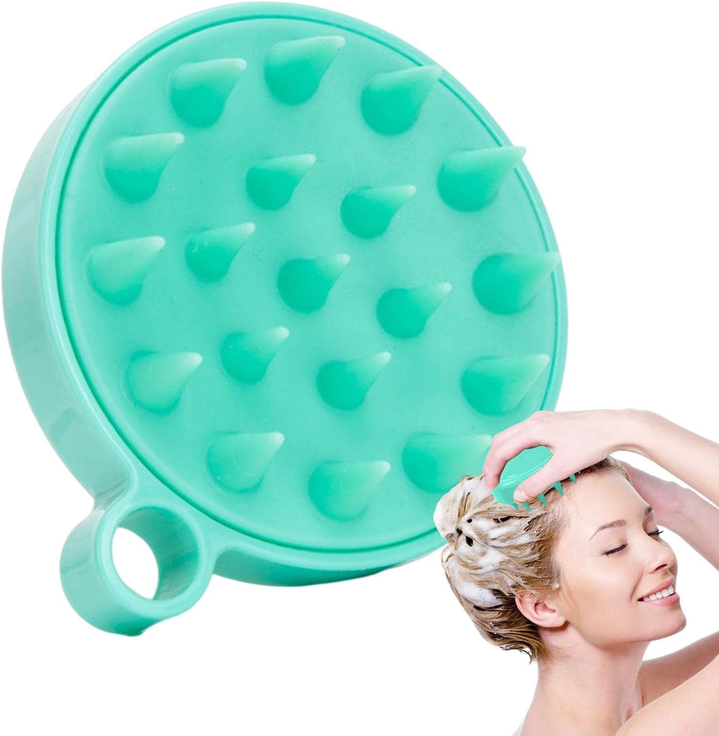 Baby Silicone Hair Scalp Massage Brush - Soft Bath Brush For Newborns & Toddlers, Cradle Cap Prevention, With Suction Cup