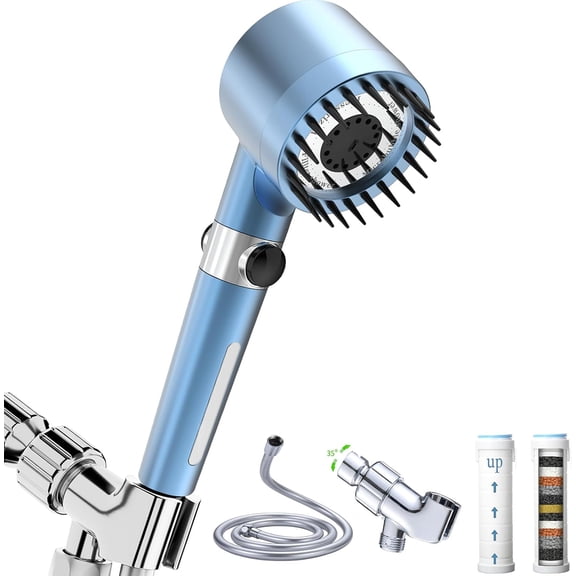 Shower  with Handheld,Filtered Shower Heads High , High  Even with Low Water -Hand Held Showerhead Set, Filtered Showerhead with 59?Replacement Hose/Bracket/ Filters