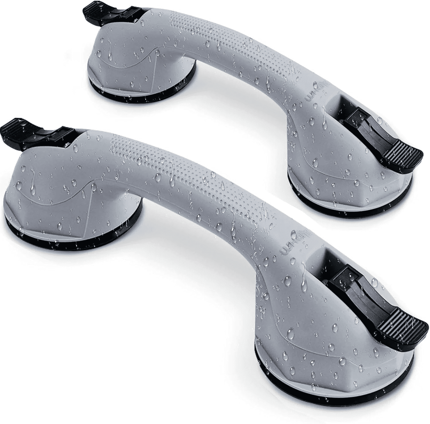 Shower Handles 12 inch Grab Bars 2 Pack for Bathtubs and Bathroom with Strong Hold Suction Cup, Shower Grab Bars for Seniors/ Elderly/ Injured/ Disabled