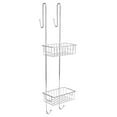 Shower Hanging 2Tier Over Door Chrome Plated No Drilling Requi
