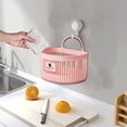 thumbnail image 1 of Shower Hanging Plastic Hanging Storage Basket Hanging Shower Kitchen Ginger Garlic Vegetable Organizer Basket for Bathroom Kitchen Bath Toy Storage, 1 of 5
