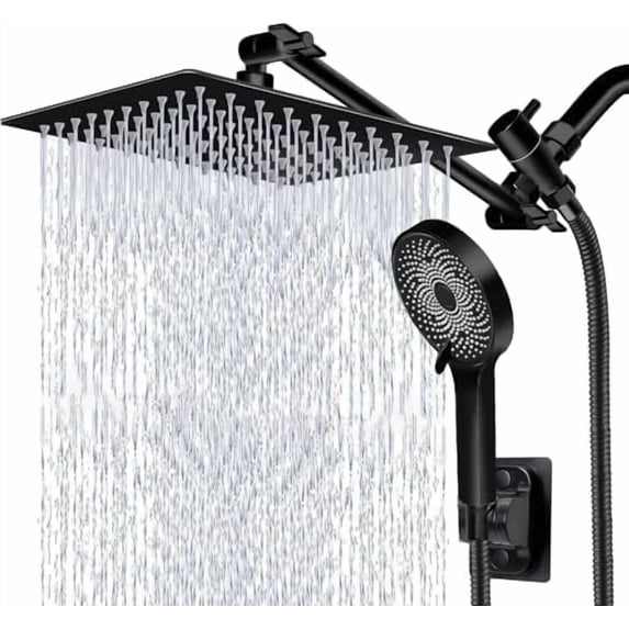 Shower Head,10 Inch High Pressure Rain Shower Head with Handheld Spray ...