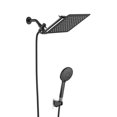 thumbnail image 1 of Shower Head,10 Inch High Pressure Rainfall Shower Head/Handheld Shower Combo with 11 Inch Extension Arm,6 Settings Adjustable Anti-Leak Shower Head with Holder/Hose,Height/Angle Adjustable,Matte, 1 of 9