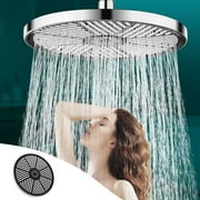 Shower Head, 10 Inch Rain Shower Head High Pressure, Rainfall Waterfall Detachable Bathroom Large Showerhead, Rain Setting High Flow Round Shower Head
