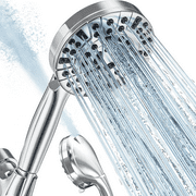 Scootworks Shower Head, 10-Mode Detachable Shower Head with Handheld, High Pressure Shower Head with Hose 59 inch Stainless Steel and Adjustable Brass Bracket, Handheld Shower Head for Bathroom Tub