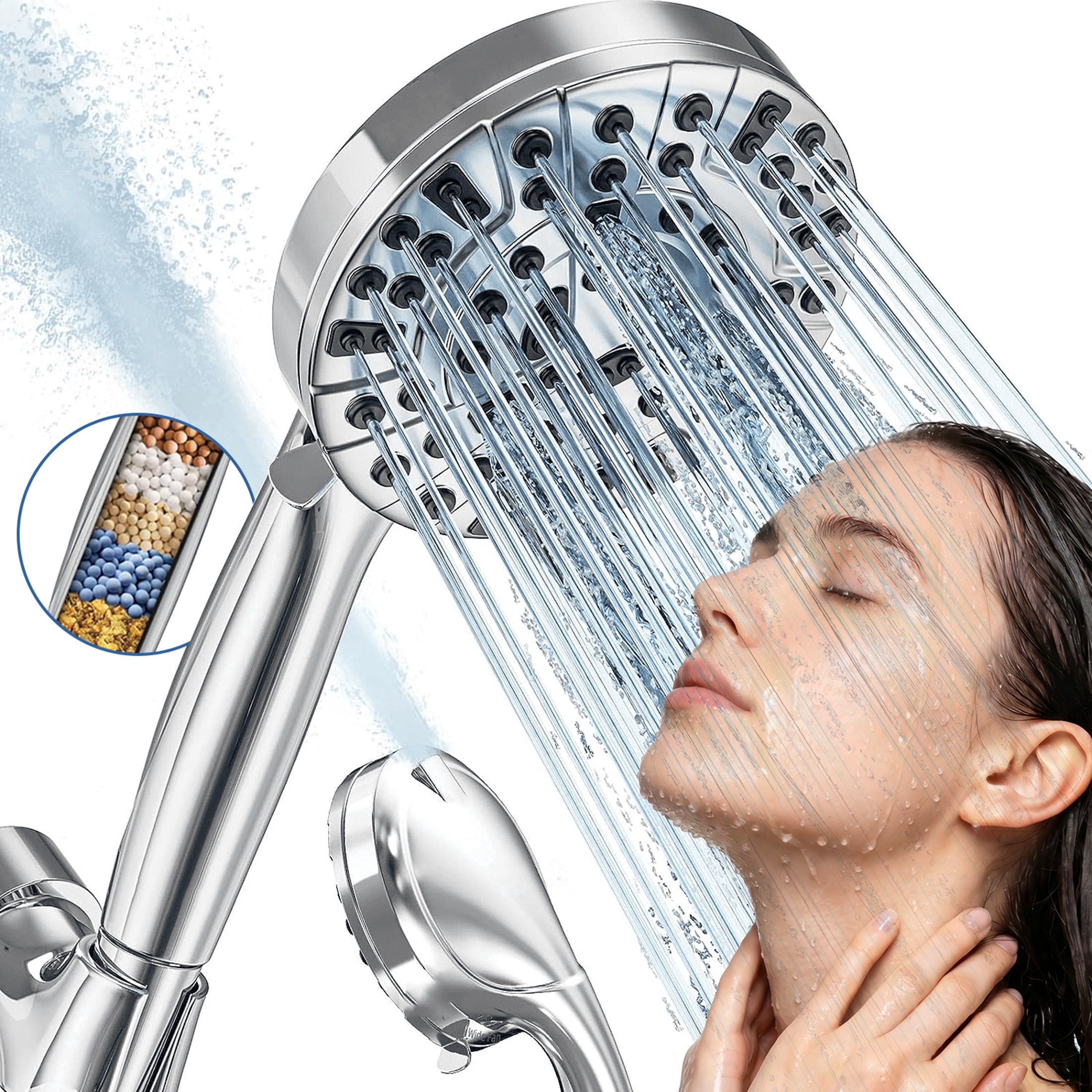 Scootworks, Shower Head, 10 Mode Detachable Handheld with Hose