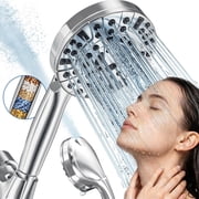 Yezivo Shower Head, 10 Mode Setting Detachable Shower Head with Handheld, High Pressure Shower Head with Hose 59 inch Stainless Steel and Adjustable Bracket, Handheld Shower Head for Bathroom Tub