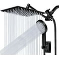 thumbnail image 1 of Shower Head,10”Rain Shower Head with Handheld Spray Combo with 11'' Angle Adjustable Extension Arm/Flow Regulator/Shower System,High Pressure Rainfall Shower Head Clean Bathroom,Matt Black, 1 of 14