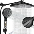 thumbnail image 1 of Shower Head 12'' High Pressure Rain Shower Head Combo, Filtered Handheld with 10 Water Spray, 3-Way Diverter Extension Arm Rainfall Showerhead, Adjustable Shower head with Anti-Clog Nozzles, 1 of 16