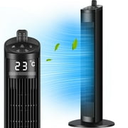 Tower Fan, 36" Quiet Floor Fans, 3-Speed, 15H Timer, LED Display, Oscillating Portable Standing Fans for Bedroom & Office