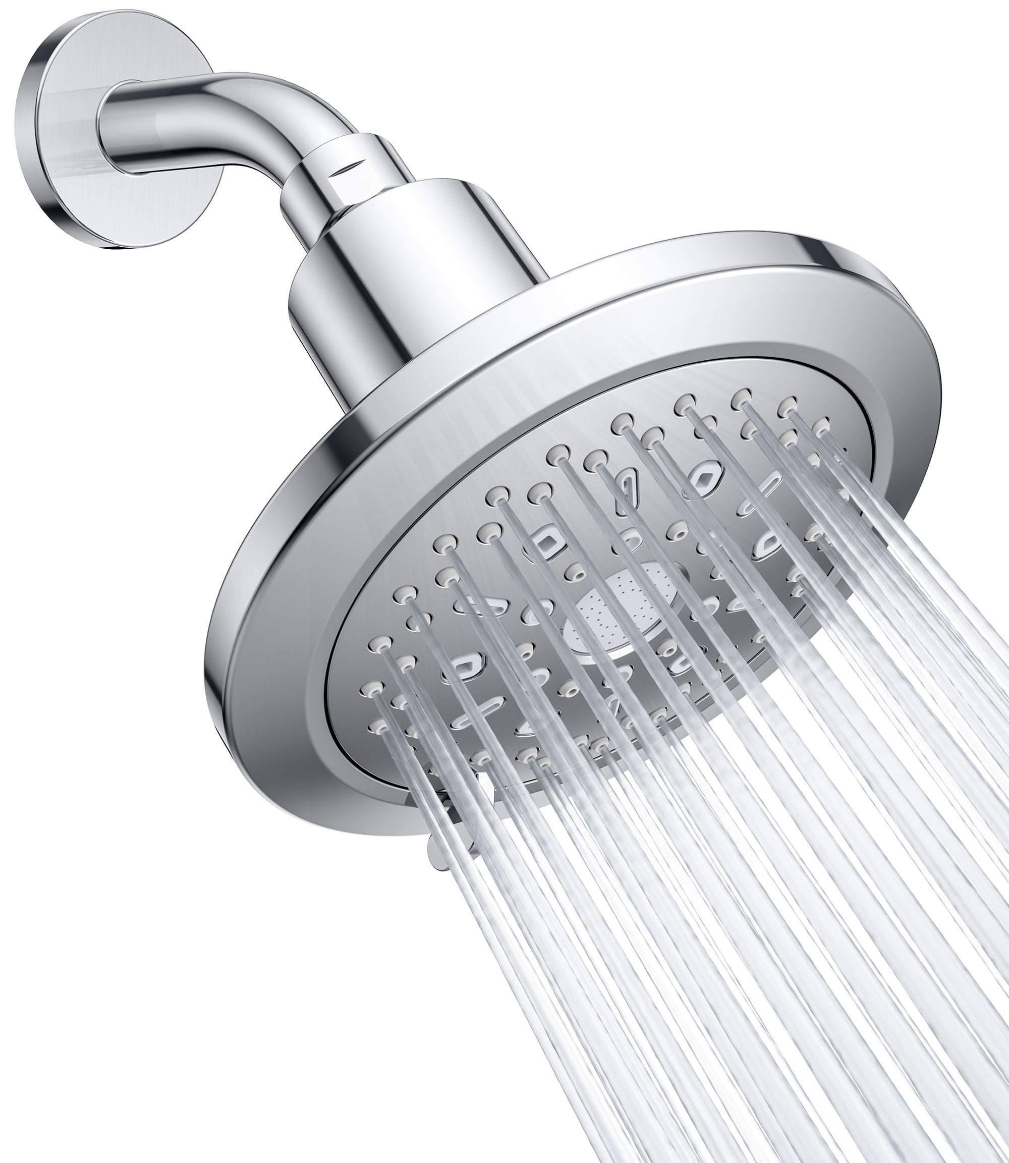 Shower Head, 6" Fixed Showerhead with 11 Spray Patterns, Rexmeo Water
