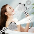 thumbnail image 1 of Shower Head with 78in Long Hose and Adjustable Holders, High Pressure Shower Heads, 8 Spray Modes Spray Combo with A Key Stop Function, Detachable Shower Head(Sliver), 1 of 8