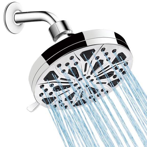 Shower Head,8-Mode Fixed Mount High Pressure Rain Shower with Touch-Clean in Chrome